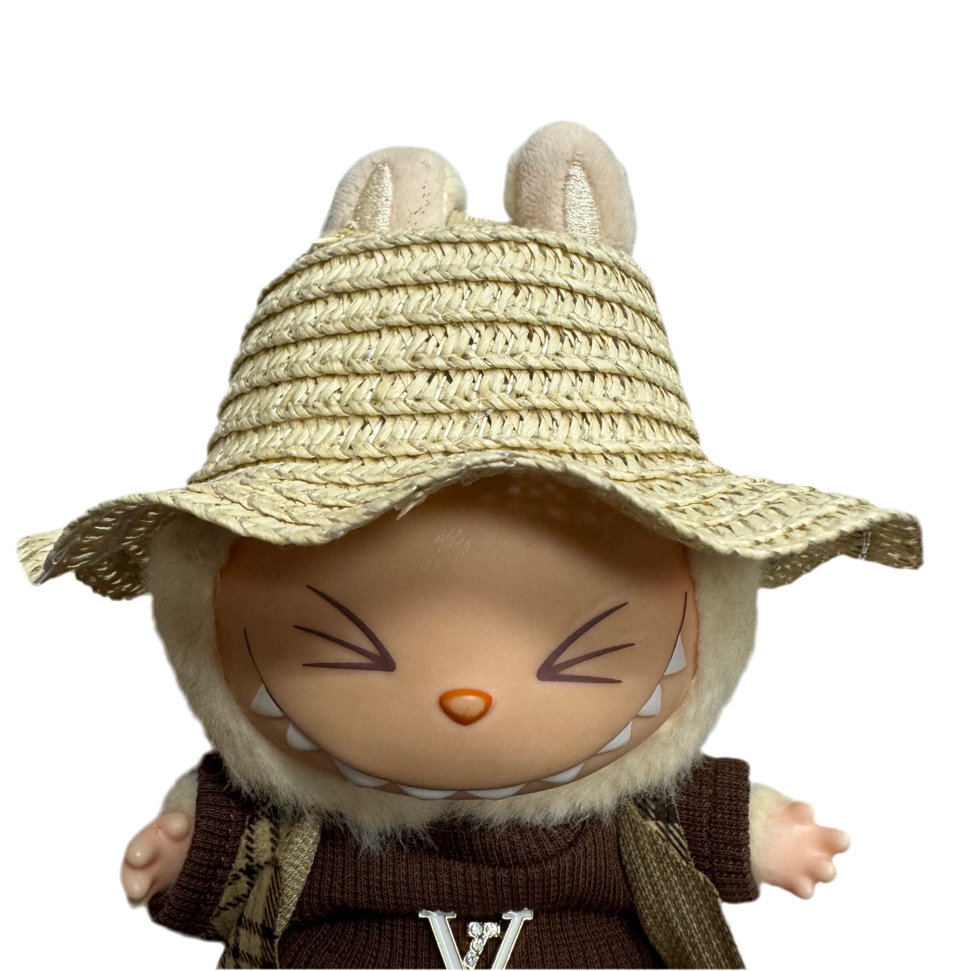 Ruffled Brim Straw Hat